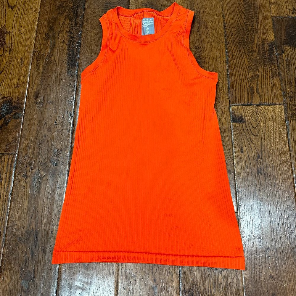 Athleta Renew CYA Orange S Ribbed